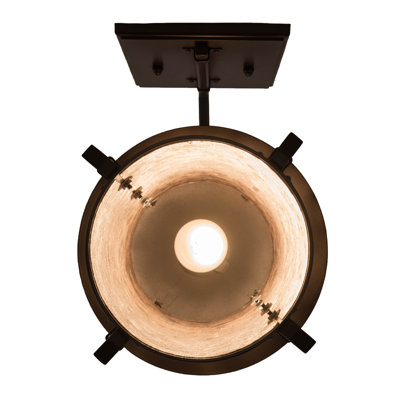 Rustic Lodge Steel Armed Sconce