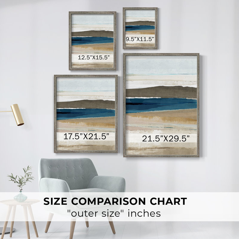 Reproduction encadrée Buttermere Triptych III - bois massif, H 11 po x l 9 po