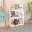 Bibliothèque pour enfants à 3 niveaux, support pour livres pour enfants, aide à garder les chambres, les salles de jeux et les salles de classe organisées, blanc