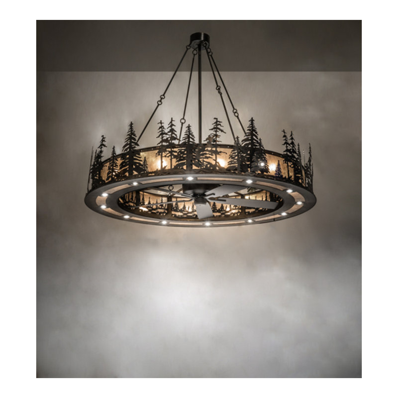 Tall Pines LED Downrod Ceiling Fan