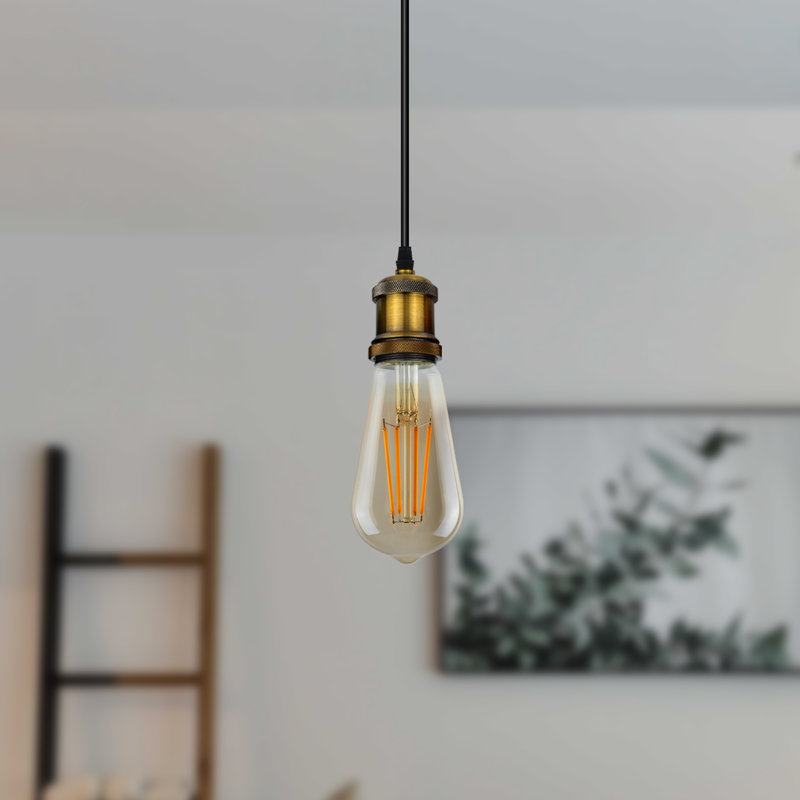 Annelee 1 - Light Yellow Brass Simple Pendant
