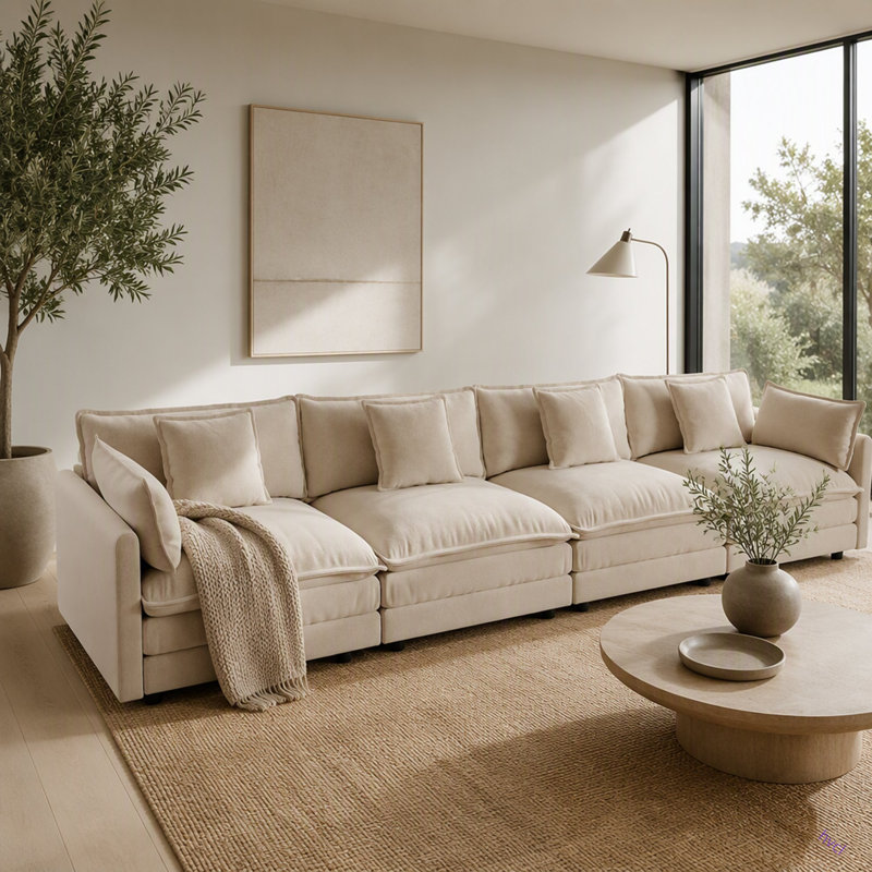 Canapé modulaire Free Free, canapé modulaire, canapé 4 places, canapé modulaire, chenille, Chenille beige
