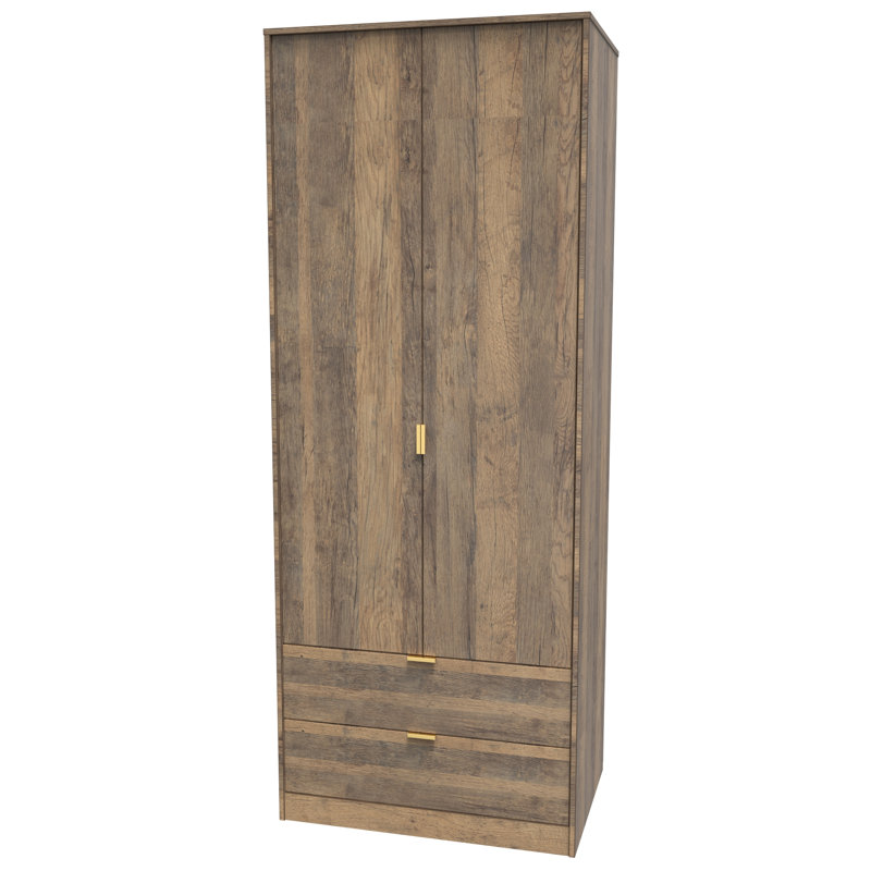 Bibek Manufactured Wood Wardrobe, Vintage Oak