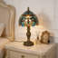 Lampe de table de style baroque avec ampoule 14,7 "h Tiffany