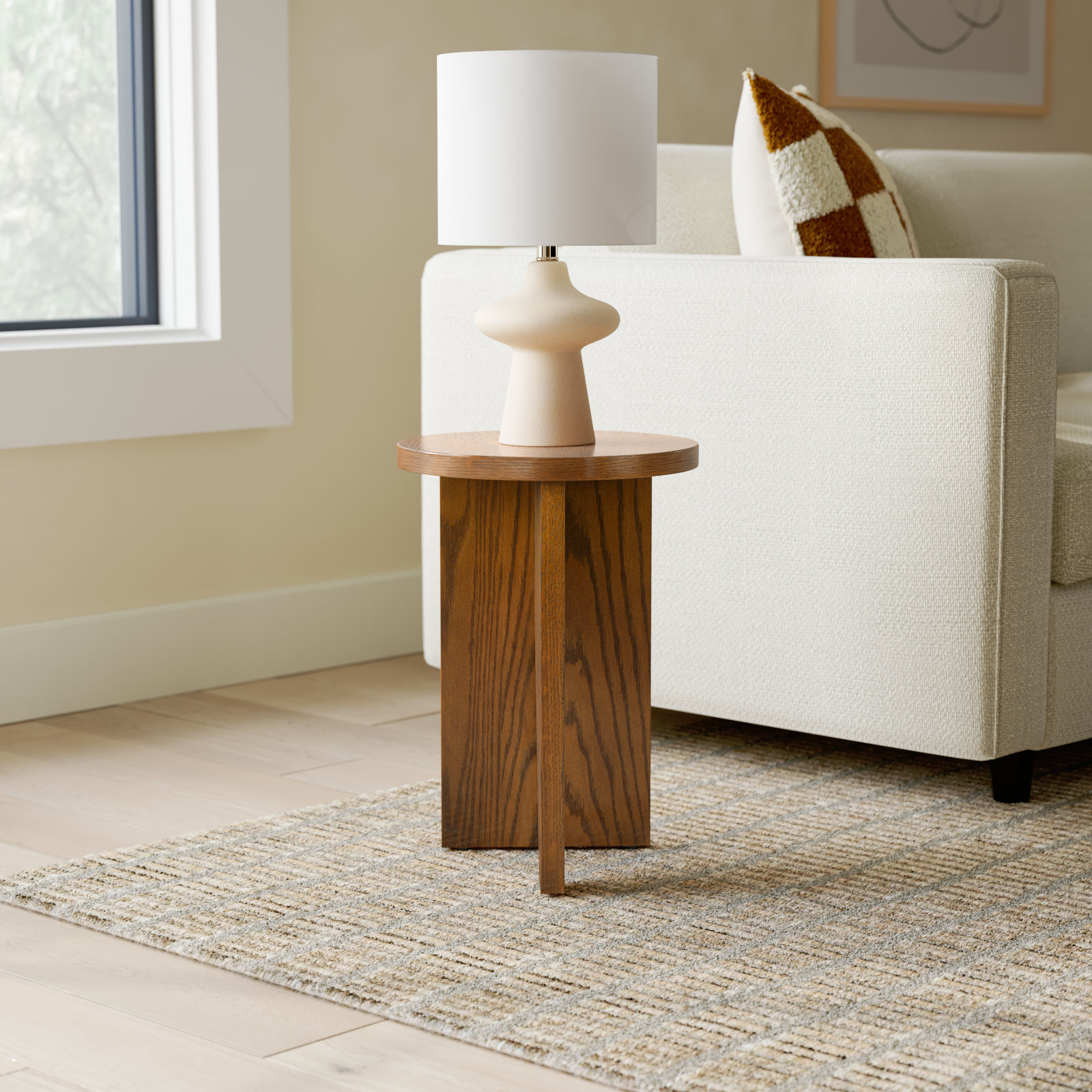 Lille 14" End Table, Medium Oak