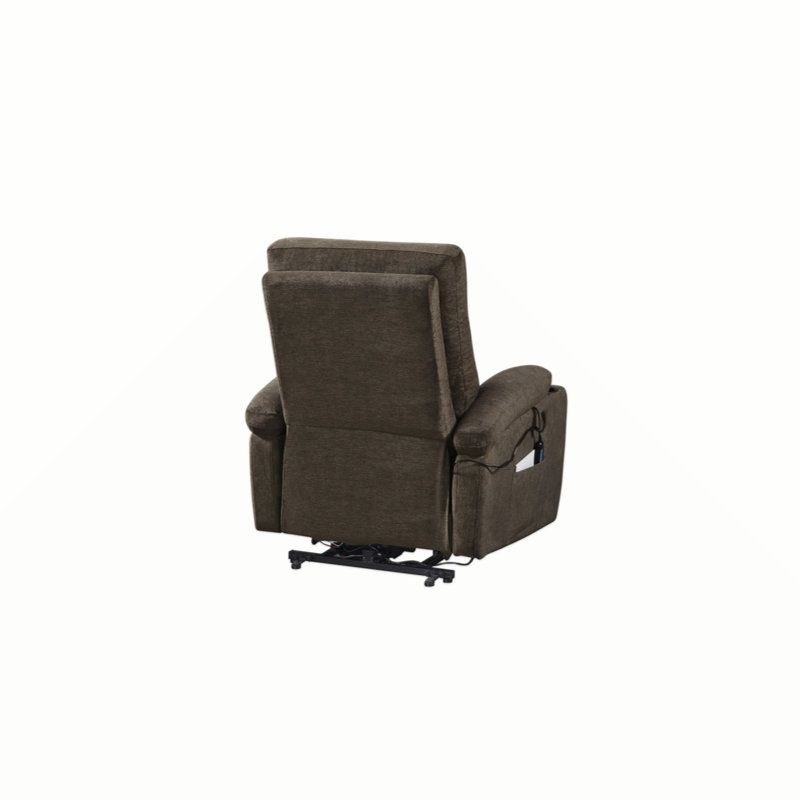 Pascasio Upholstered Heated Massage Chair, Dark Brown