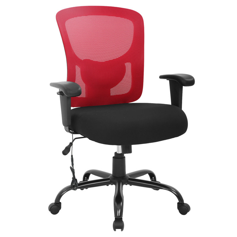 Heavy-Duty Office Chair 400Lbs Supportive Executive Task Chair Ergonomic Computer Chair Height Adjustable Desk Chair Cool Comfort & Customizable Fit Ergonomic Office Chair With Massage Breathable Mesh And Adjustable Arms For Home Office