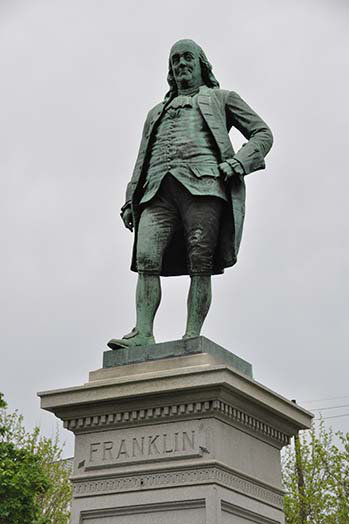 Monument benjamin franklin-reproduction de photo, H 42 po x l 28 po x P 1,5 po