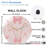 Candy-Cane-Clock-Face-With-Pink-Bows Art - 12'' Modern Glass Wall Clock
