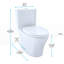Aquia® Dual-Flush Elongated Two-Piece Toilet with Tornado Flush (Seat Included)-124885491