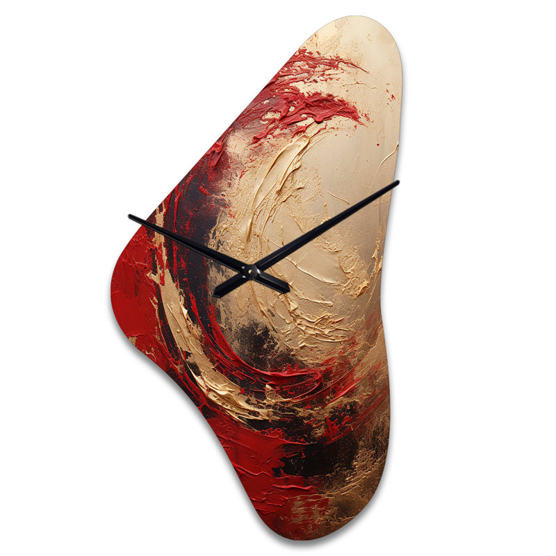 Horloge murale en forme de spirale abstraite Kindley, Grand