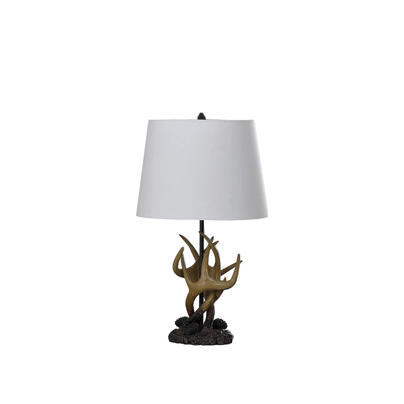 Lampe de table moderne 26 po en cerf cerf royal naturel naturel
