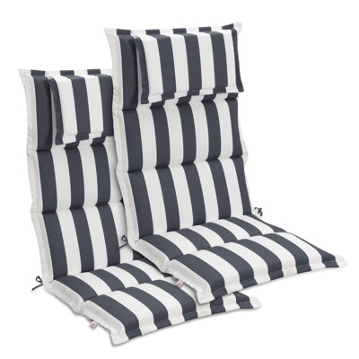  High Back Patio Chair Cushions Set of 2, 47 x 21 x 2.4 Inch