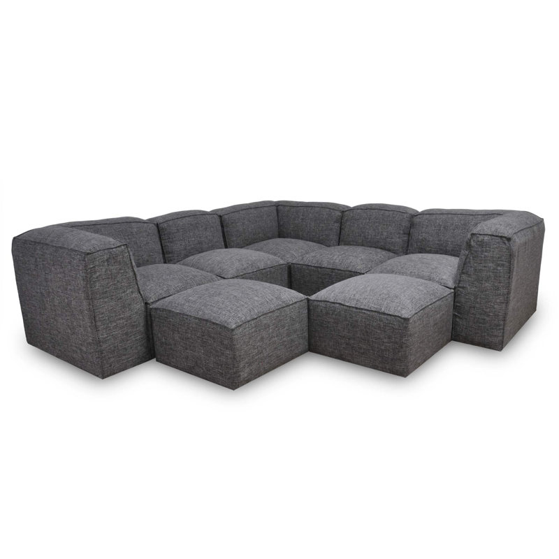 Canapé modulaire de coin avec repose-pieds de 109 po Ernest