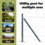 Vidaxl Fence Posts With Base Plates 26 Pcs Diameter32mm Galvanised Steel-114618962-114618957