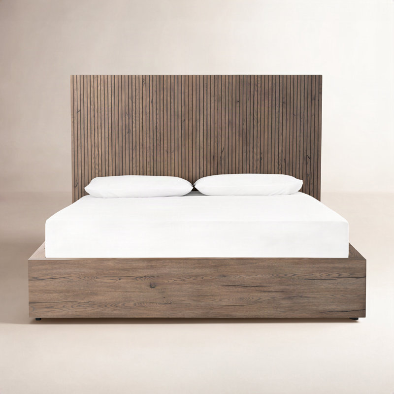 Lit Tomey Leo, Gris rustique, Grand
