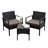 Ivancea 2 - Person Wicker Patio Dining Set with Square Table , Cushions Included-1457826148
