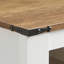 Ensemble de table de chevet 18 po avec 2 tiroirs et tablette ouverte, blanc / bois de grange-892807726