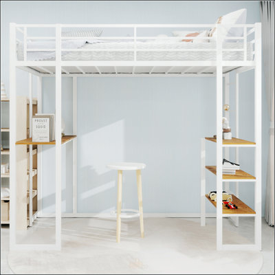 Iron Frame Bed With Bed And Table