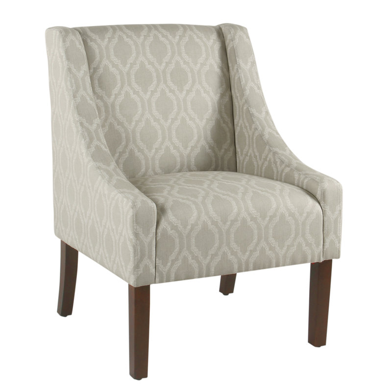 Damiansville Upholstered Side Chair, Tan Geometric, Graywash