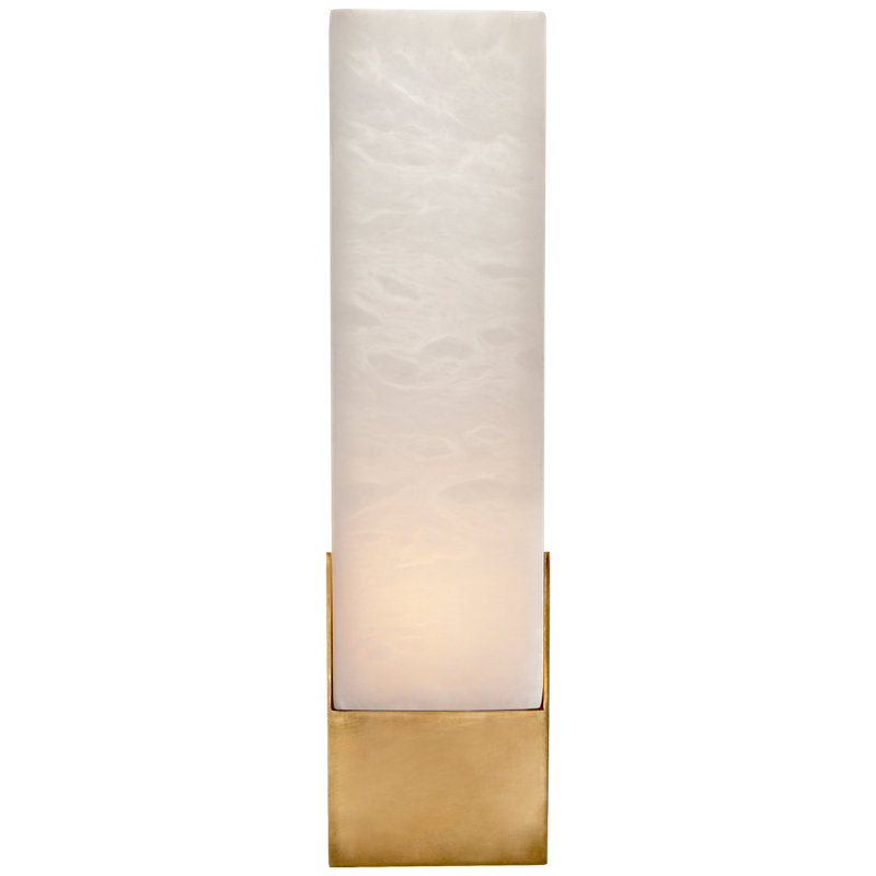 Kelly Wearstler Covet Tall Box Bath Sconce, Antique-Burnished Brass