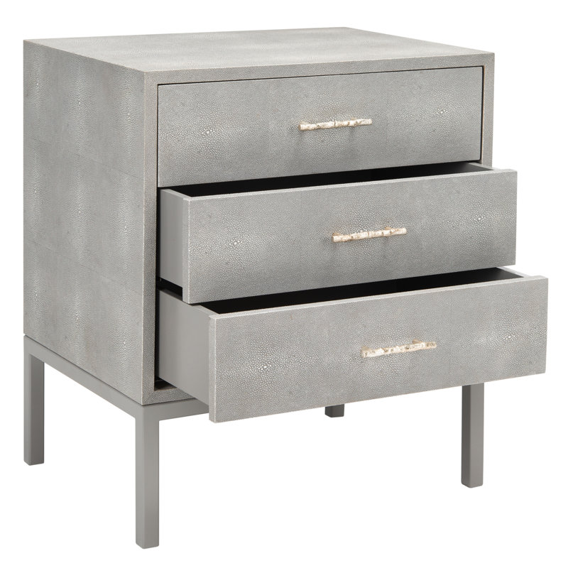 Commode 3 tiroirs 21,7 po Vera, Gris