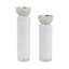 Porte-bougie cylindrique moderne pour décor de table - Porte-bougie décoratif pour entrée ou salon - ensemble de 2, 13 po, 11 po, blanc