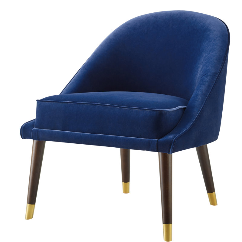 Chaise d'appoint Hollhurst, Velours marine
