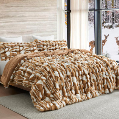 Coma Inducer Oh Deer Faux Fur Oversized Comforter Set