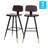 Azurie LeatherSoft Barstools with Iron Frame and Gold Tipped Legs-911500883