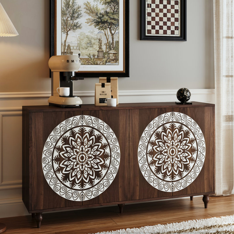 Buffet 60 po Boho, Dark Walnut