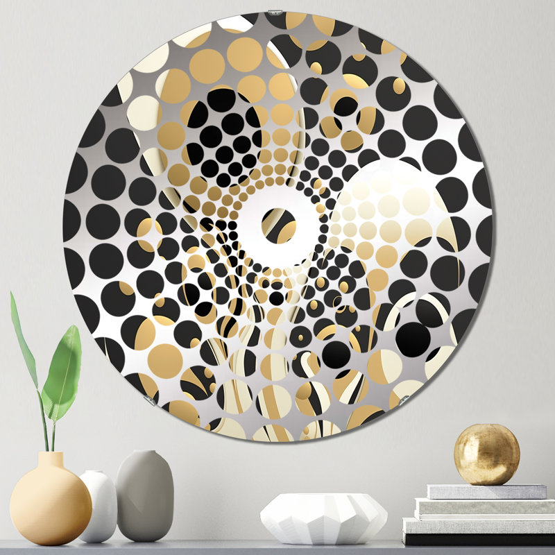 Geneice - Miroir décoratif à cercles concentriques, 23,6 po x 23,6 po