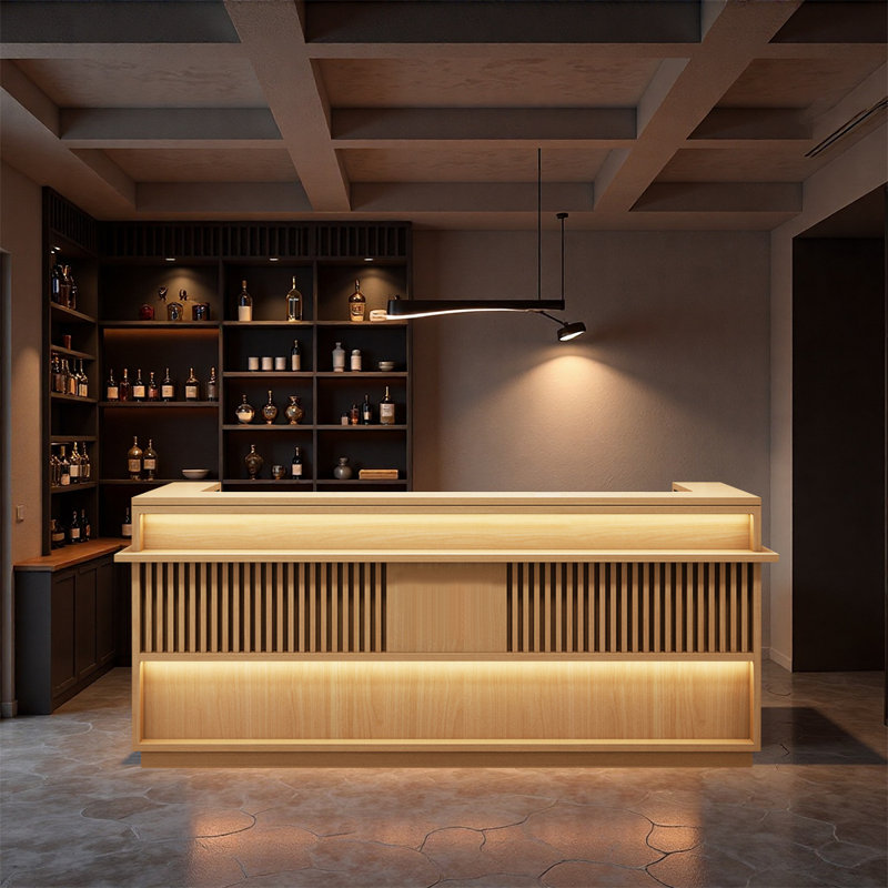 Bureau de service rétro élégant - Tendance multi-usage pour centre commercial, salon de coiffure, café et bureau