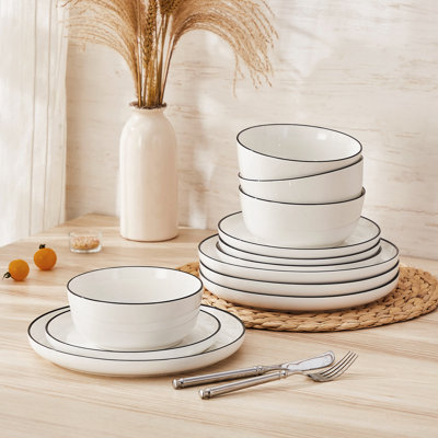12-Piece Ceramic Dinnerware Set