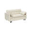 Beige 2 Velours Moderne, Canapé-lit 3 en 1 convertible, avec dossier, oreiller, 84 cm de largeur, 140 cm de profondeur, 83 cm de hauteur, Lit convertible, gigogne