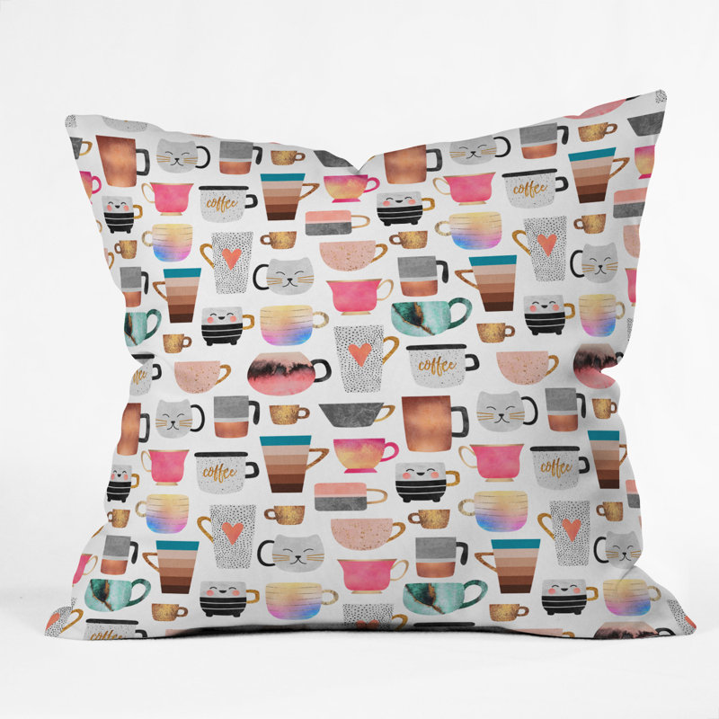 Coussin décoratif intérieur/extérieur elisabeth fredriksson café collection, 16 po x 1 po