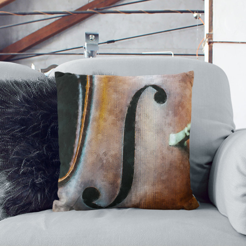 Square Throw Cushion, 40cm H x 40cm W x 15cm D, Black