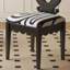 Chaise d'appoint noire à dossier solide (ensemble de 2)
