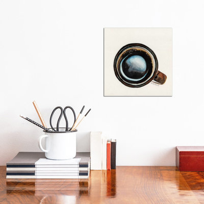 Brown Coffee Cup by Jennifer Redstreake - 1 Piece Wrapped Canvas Wall Art