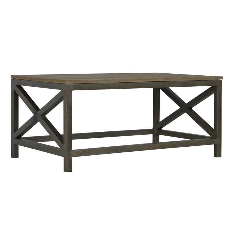 Solid Wood Top Single Coffee Table