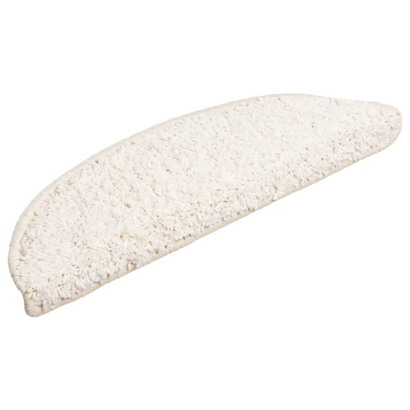 Carpet Stair Treads White 56x17x3 cm