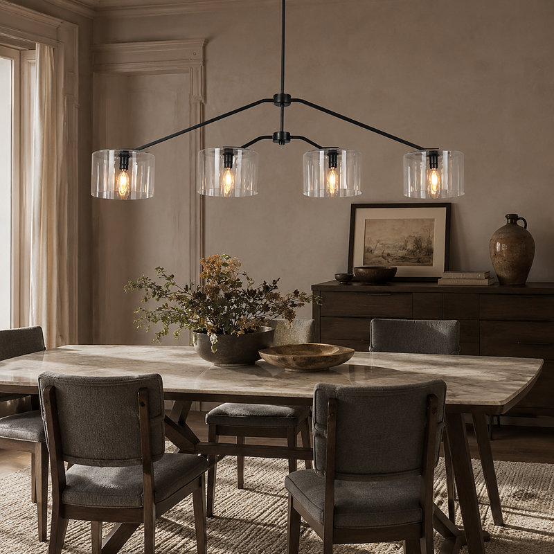 Luminaire suspendu pour îlot de cuisine 4 lumières Modern Modern