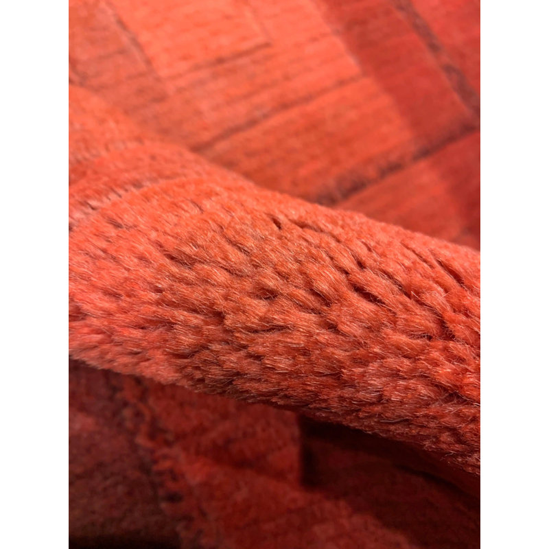 Geometric Area Rug in Red
