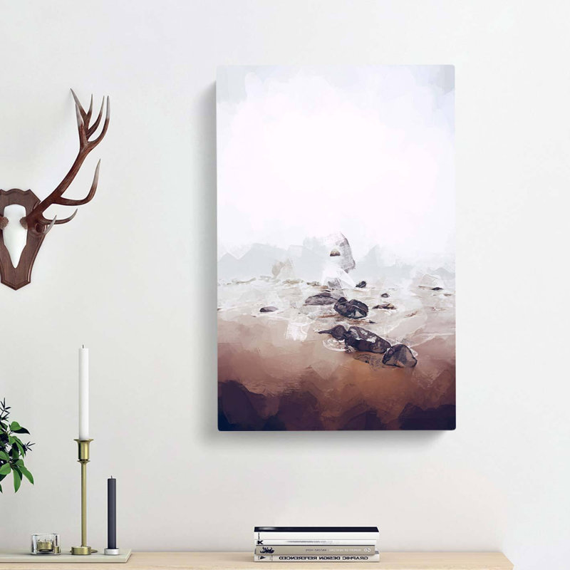 Rocks Upon A Beach In San Francisco In Abstract - Wrapped Canvas, 91cm H x 60cm W x 3cm D