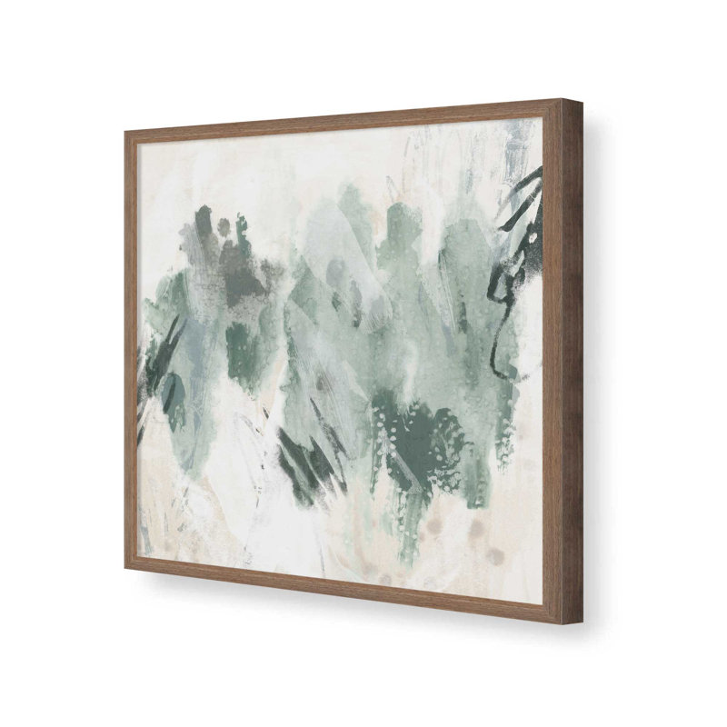 «Verdigris Strokes I» par June Erica Vess, reproduction d'art, H 30 po x l 30 po, Impression sur cadre ouvert sans papier mat