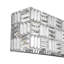 Barre de salle de bain rectangulaire en cristal à 4 lumières sur miroir