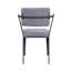 Siège de bureau en tissu gris et bronze industriel - Stationnaire avec dossier rembourré et rembourré
