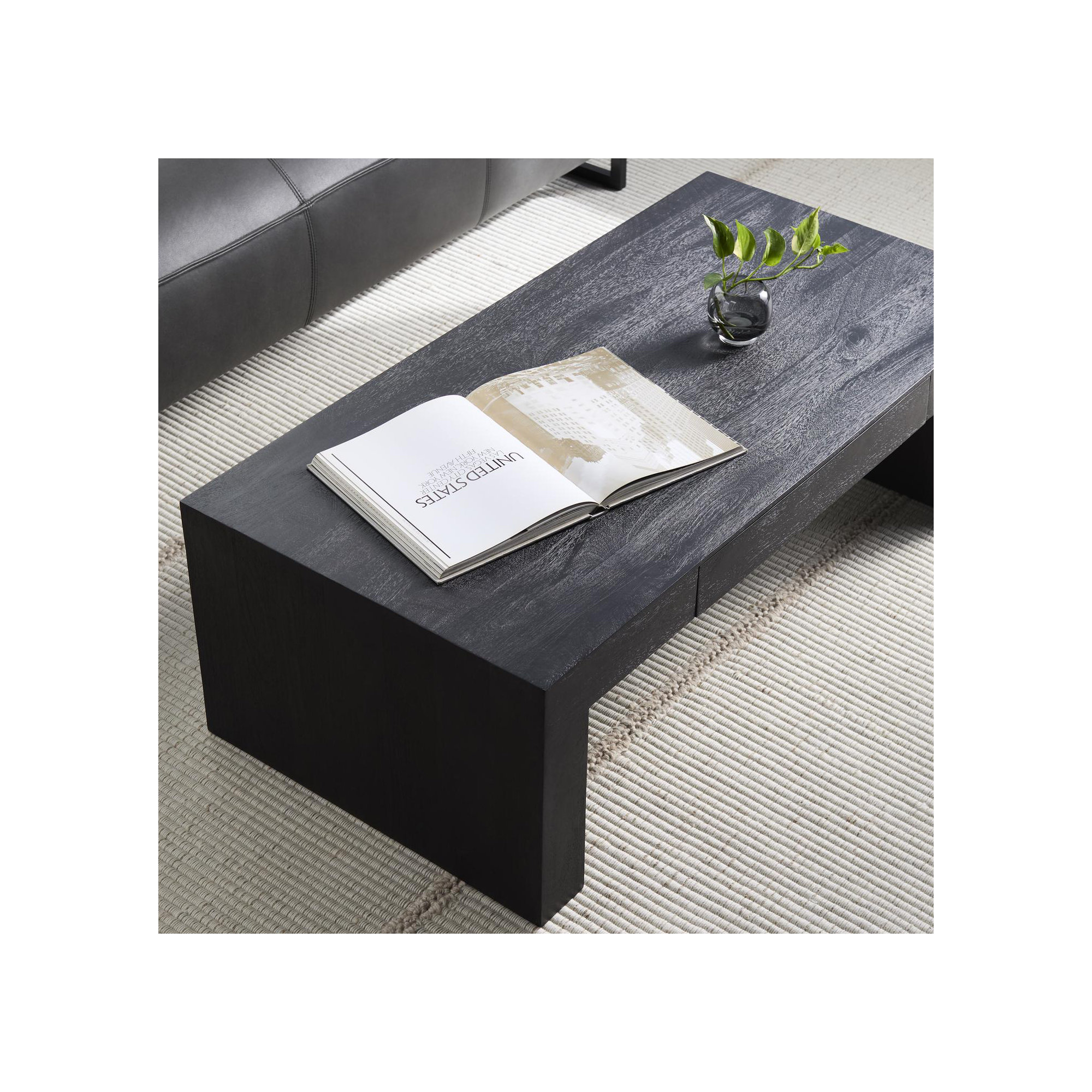 Sonora Modern Coffee Table, Black