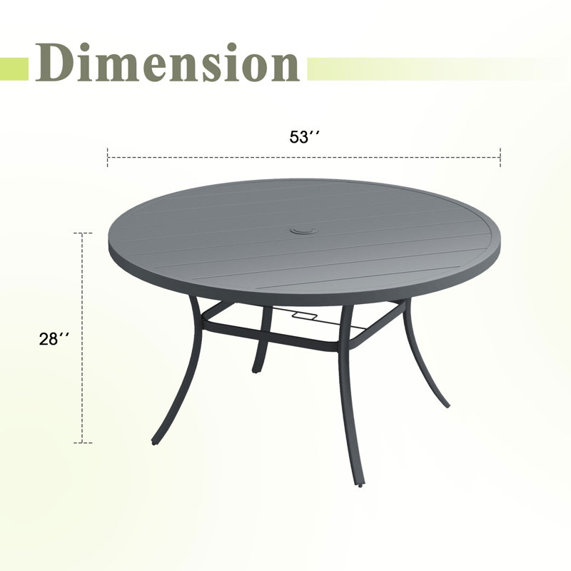 Table de salle à manger ronde, Gris / Gris