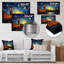 «Beautiful Sunset Big Ben London Thames - City Buildings», reproduction d'art mural-85591000-85590976
